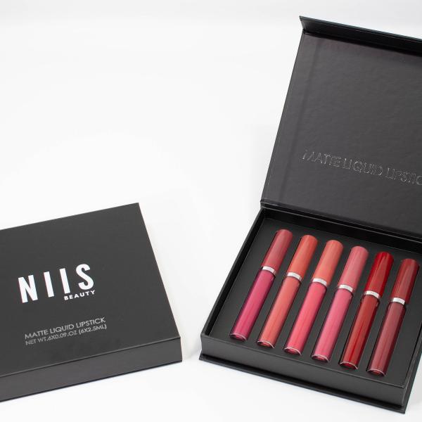 NIIS Beauty 6 Colour Matte Liquid Lipstick Set 01