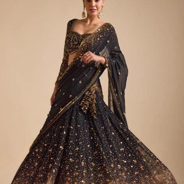 Black & Gold Lehenga